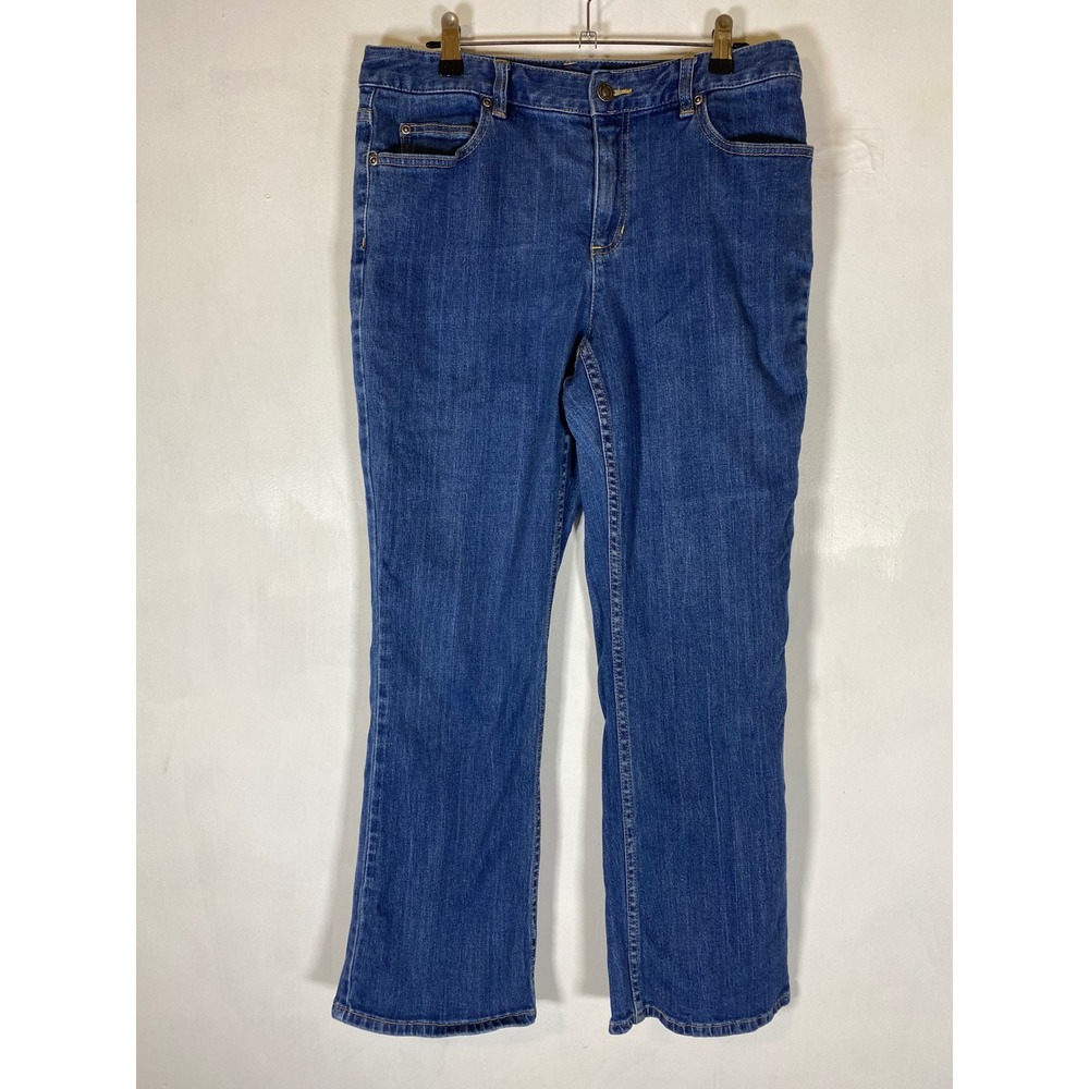 Liz Claiborne Bootcut Jeans Petite‎ 12 Medium Wash Stretch Denim Classic